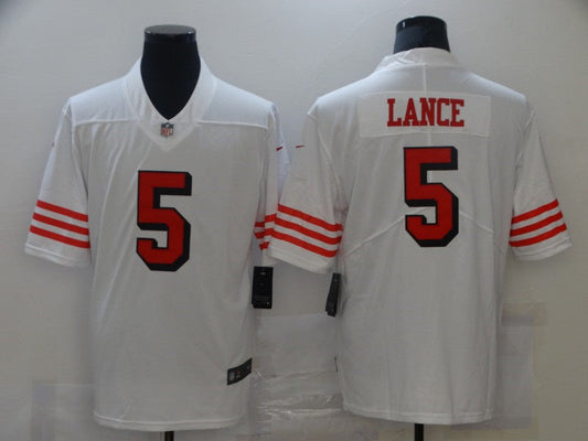 Adult San Francisco 49ers Trey Lance NO.5 Football Jerseys