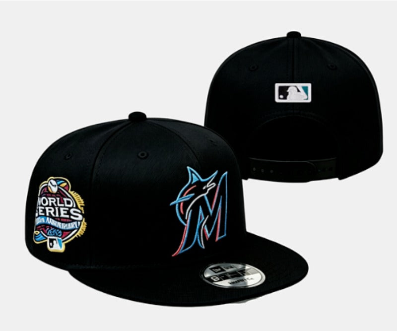 Miami Retro Teal & Black Baseball Cap | Vintage Game Day Snapback Hats
