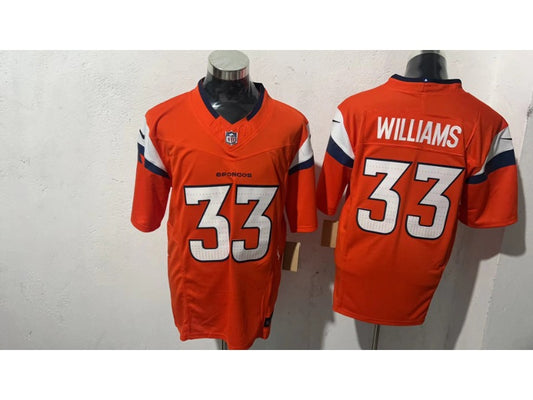 Adult Denver Broncos Javonte Williams NO.33 Football Jerseys