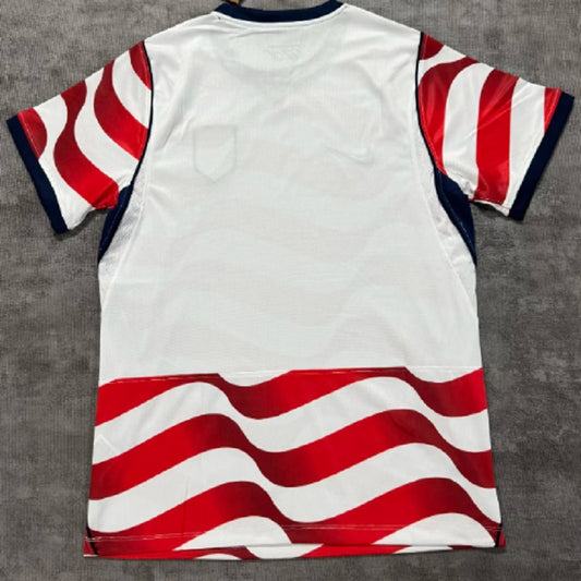 USA National Soccer Short Sleeve Jersey, Unisex Match Day Stripe, Custom Name Number Sport Tee world cup