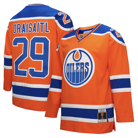 Men's Edmonton Oilers Leon Draisaitl #29 Mitchell & Ness Orange Power Play Jersey