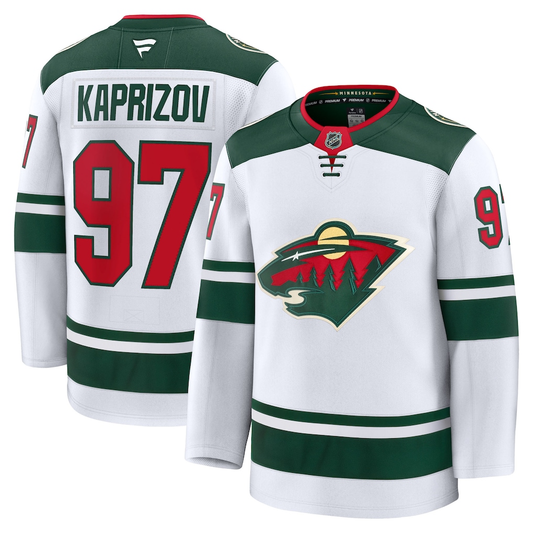 Men's Minnesota Wild Kirill Kaprizov #97 Fanatics White Away Premium Jersey