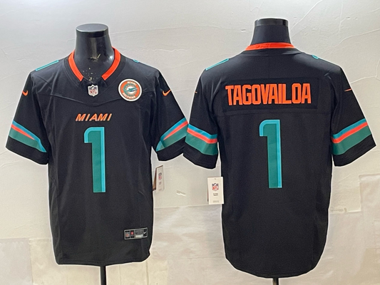 2025 Adult Miami Dolphins Tua Tagovailoa NO.1 Football Jerseys