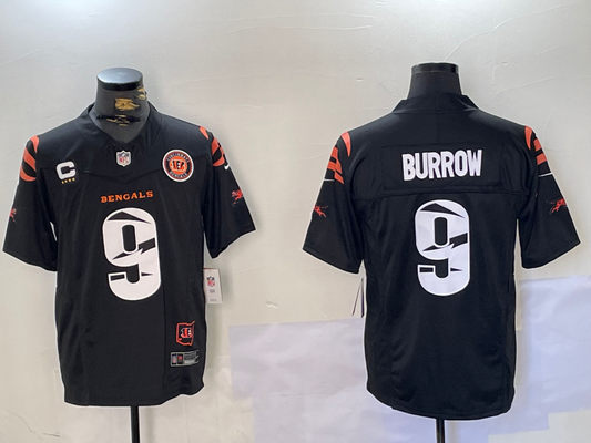 Cincinnati Bengals Joe Burrow NO.9 Salute To Service Football Jerseys