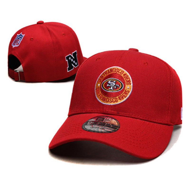 San Francisco 49 Retro Stitched Snapback Hat - Vintage SF Red Gold Adjustable Football Cap Collection