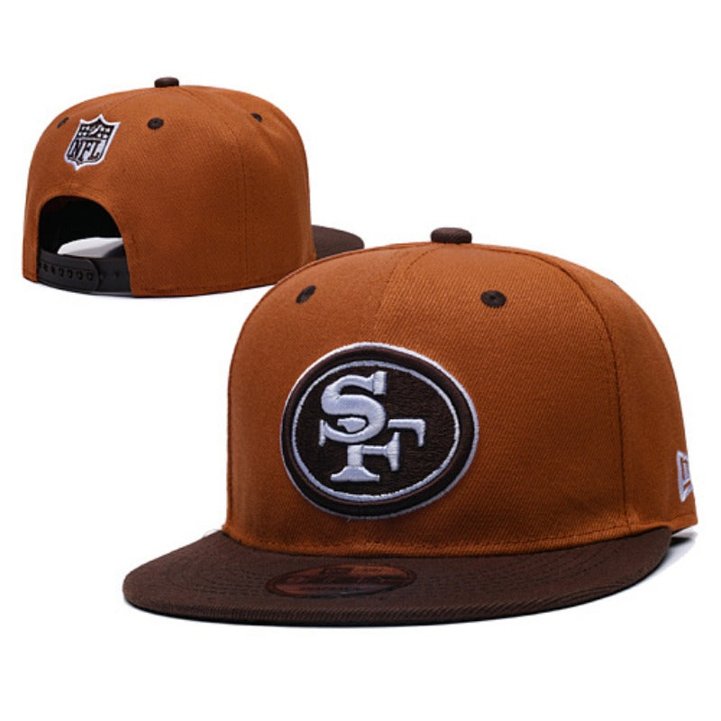 San Francisco 49 Retro Stitched Snapback Hat - Vintage SF Red Gold Adjustable Football Cap Collection