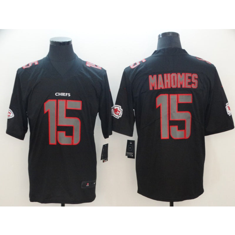 men/women/kids KC.Chiefs Mahomes NO.15 Black Football Jersey