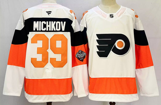 Men's Philadelphia Flyers Matvei Michkov #39 White Player Jersey