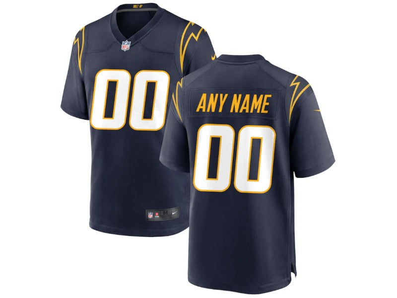Adult Los Angeles Chargers number and name custom Football Jerseys