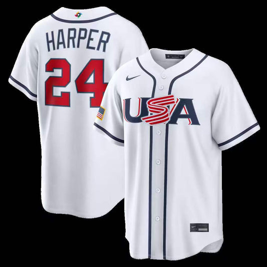 Bryce Harper 24# Team USA World Baseball Jersey