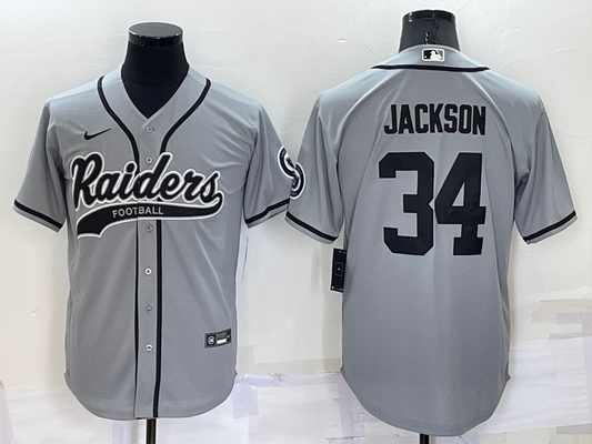 Adult ‎Oakland Raiders Bo Jackson NO.34 Football Jerseys