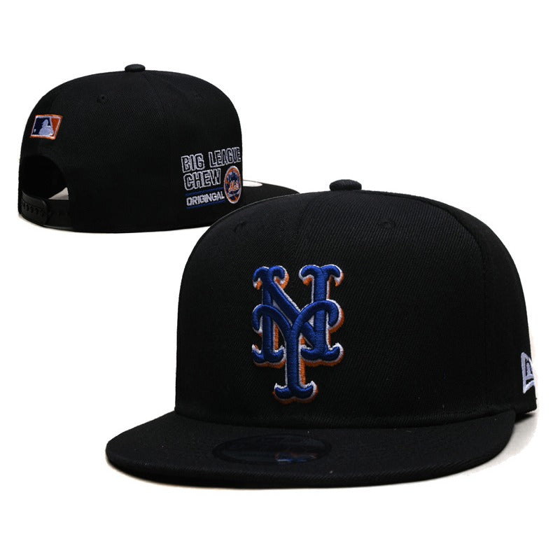 NYC City Baseball NY Symbol Flat Brim Snapback Caps, Unisex Adjustable Game Day Headwear Blue Black Orange Multi Color Styles