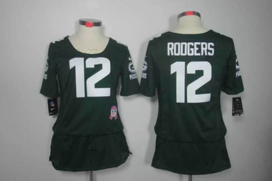 Women's Green Bay Packers Aaron Rodgers NO.12 Football Jerseys
