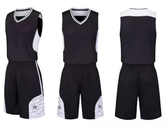 men/women/kids Blank black custom uniform top