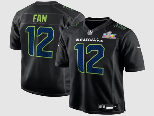 Super Bowl  Adult Seattle Seahawks Fan NO.12 Football Jerseys