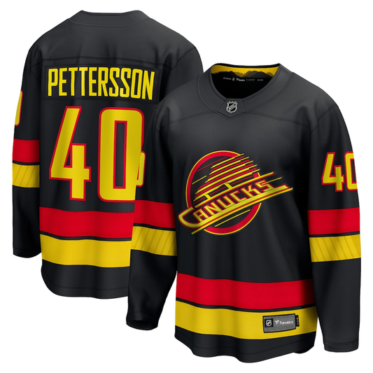 Men's Vancouver Canucks Elias Pettersson #40 Fanatics Black Alternate Player Jersey
