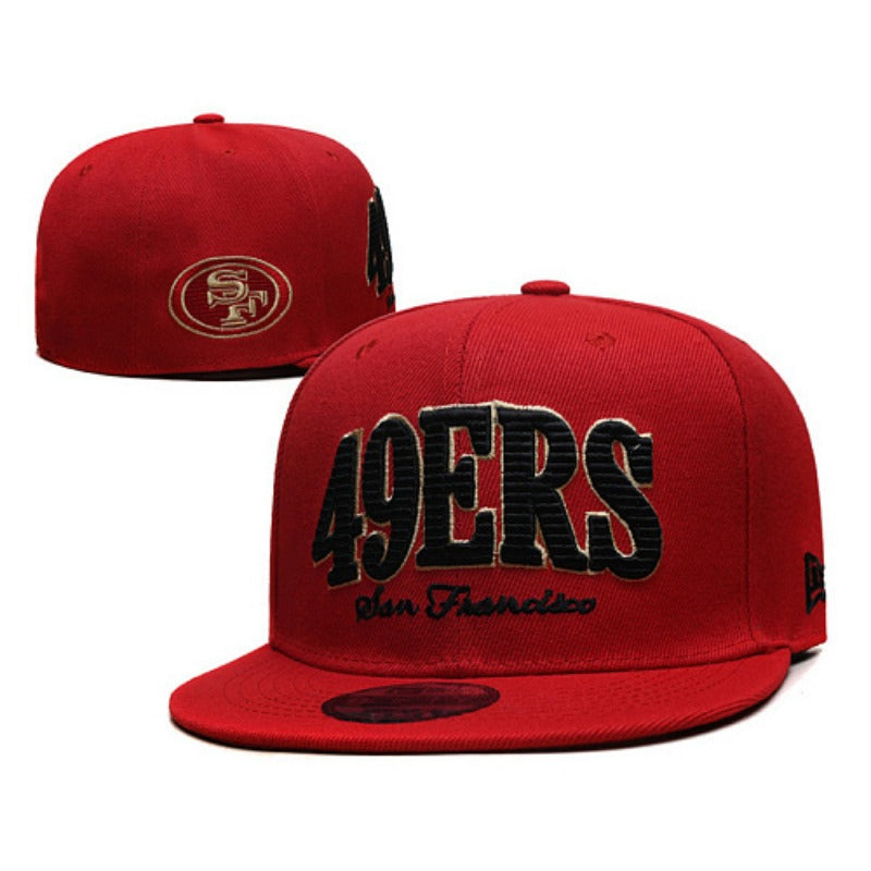 San Francisco 49 Retro Stitched Snapback Hat - Vintage SF Red Gold Adjustable Football Cap Collection