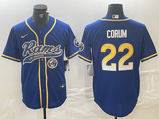 Adult Los  Angeles Rams Blake Corum NO.22 baseball Jerseys