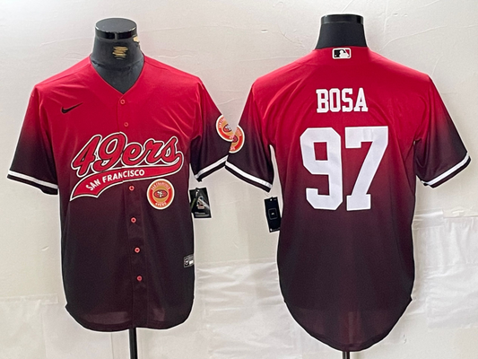 Men/Women/Youth  San Francisco 49ers Nick Bosa NO.97 baseball Jerseys