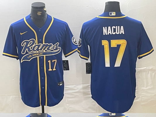 Adult Los  Angeles Rams Puka Nacua NO.17 baseball Jerseys
