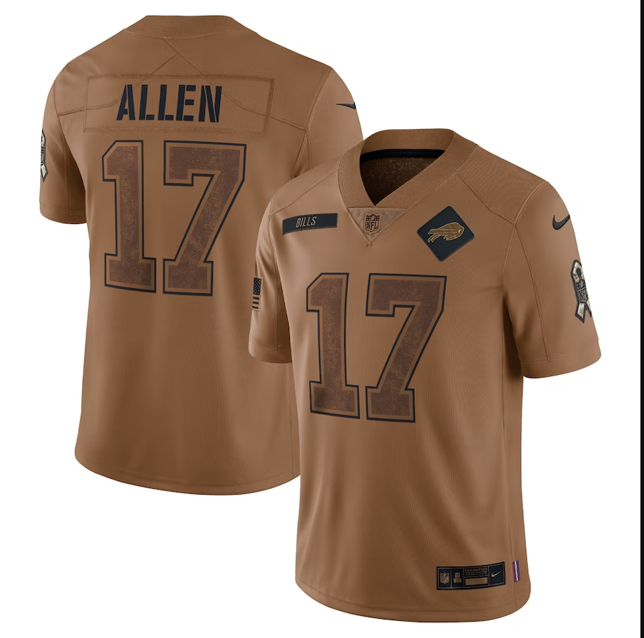 men/women/kids #17 Buffalo Bills Josh Allen 2023 Salute To Service Jersey