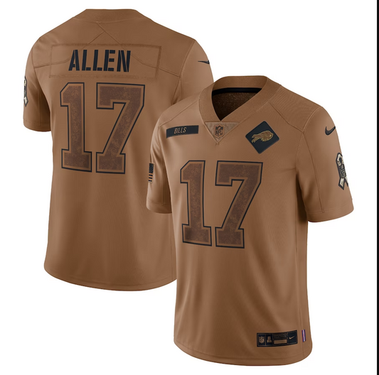 men/women/kids #17 Buffalo Bills Josh Allen 2023 Salute To Service Jersey
