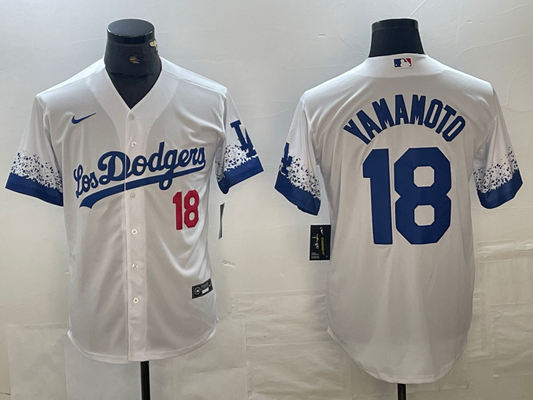 Men/Women/Youth Los Angeles Dodgers Yoshinobu Yamamoto #18 baseball Jerseys