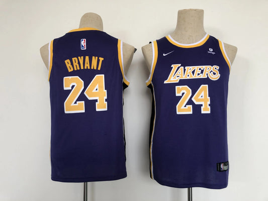 Kids Los Angeles Lakers Bryant NO.24 Basketball Jersey
