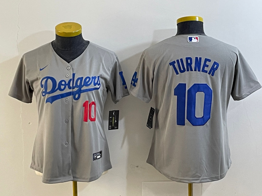 Women's Los Angeles Dodgers Justin Turner NO.10 baseball Jerseys
