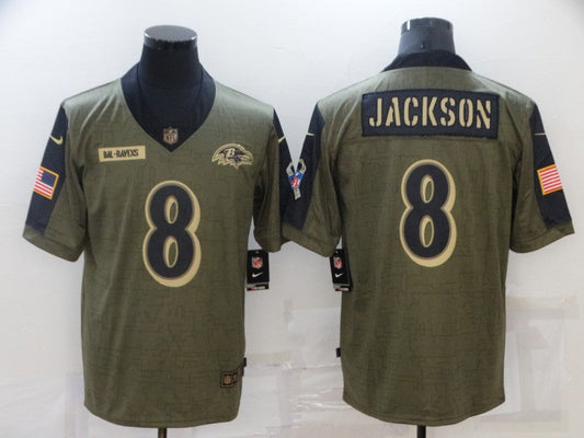 Adult Baltimore Ravens Lamar Jackson NO.8 Football Jerseys