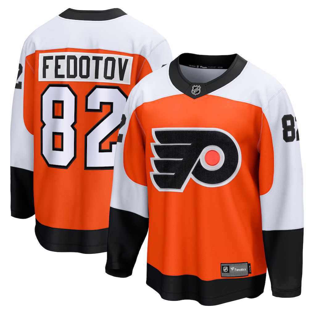 Men's Philadelphia Flyers Ivan Fedotov #82 Fanatics Orange Home Breakaway Player Jersey