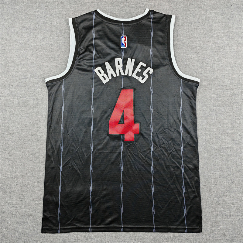 Toronto Raptors Scottie Barnes NO.4 Basketball Jersey black