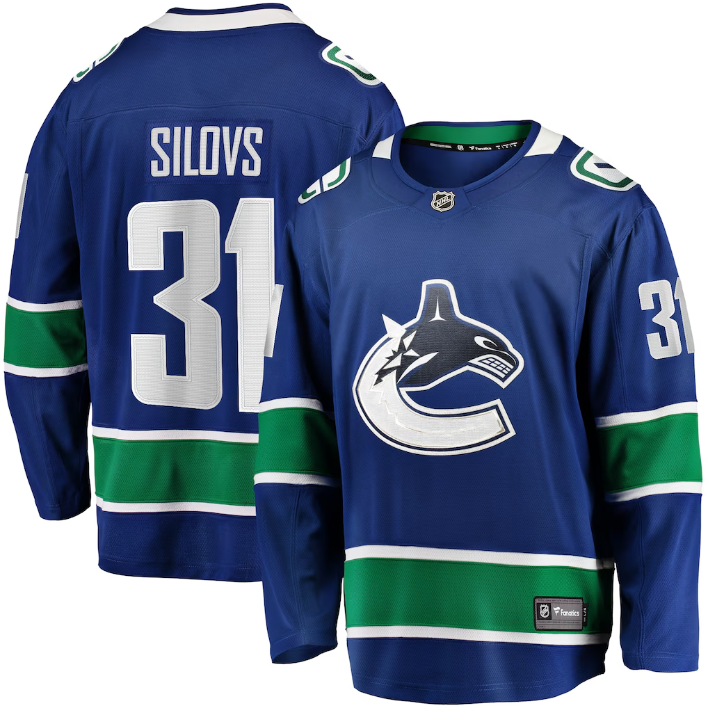 Men's Vancouver Canucks Arturs Silovs #31 Fanatics Blue Home Breakaway Player Jersey
