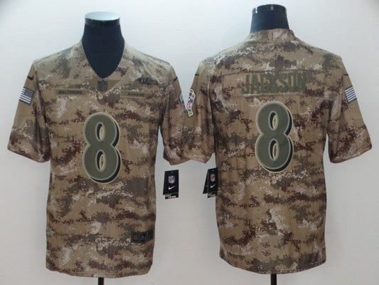 Adult Baltimore Ravens Lamar Jackson NO.8 Football Jerseys