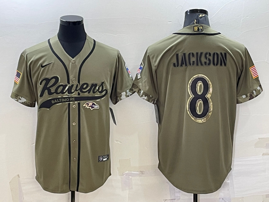 Adult Baltimore Ravens Lamar Jackson NO.8 Football Jerseys