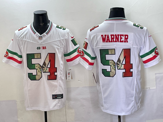 Newest arrival 2025 Adult San Francisco 49ers Fred Warner NO.54 Football Jerseys