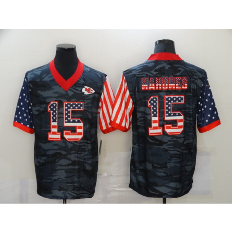 men/women/kids KC.Chiefs Mahomes NO.15 Black Football Jersey
