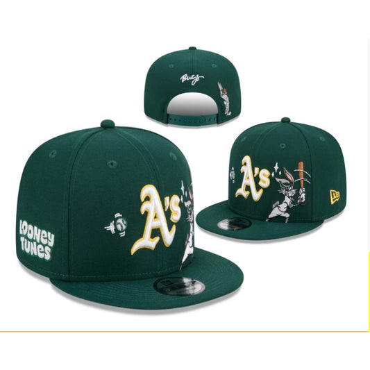 6 Styles Oakland A’s Logo Flat Brim Adjustable Sports Fan Baseball Snapback Hats Unisex