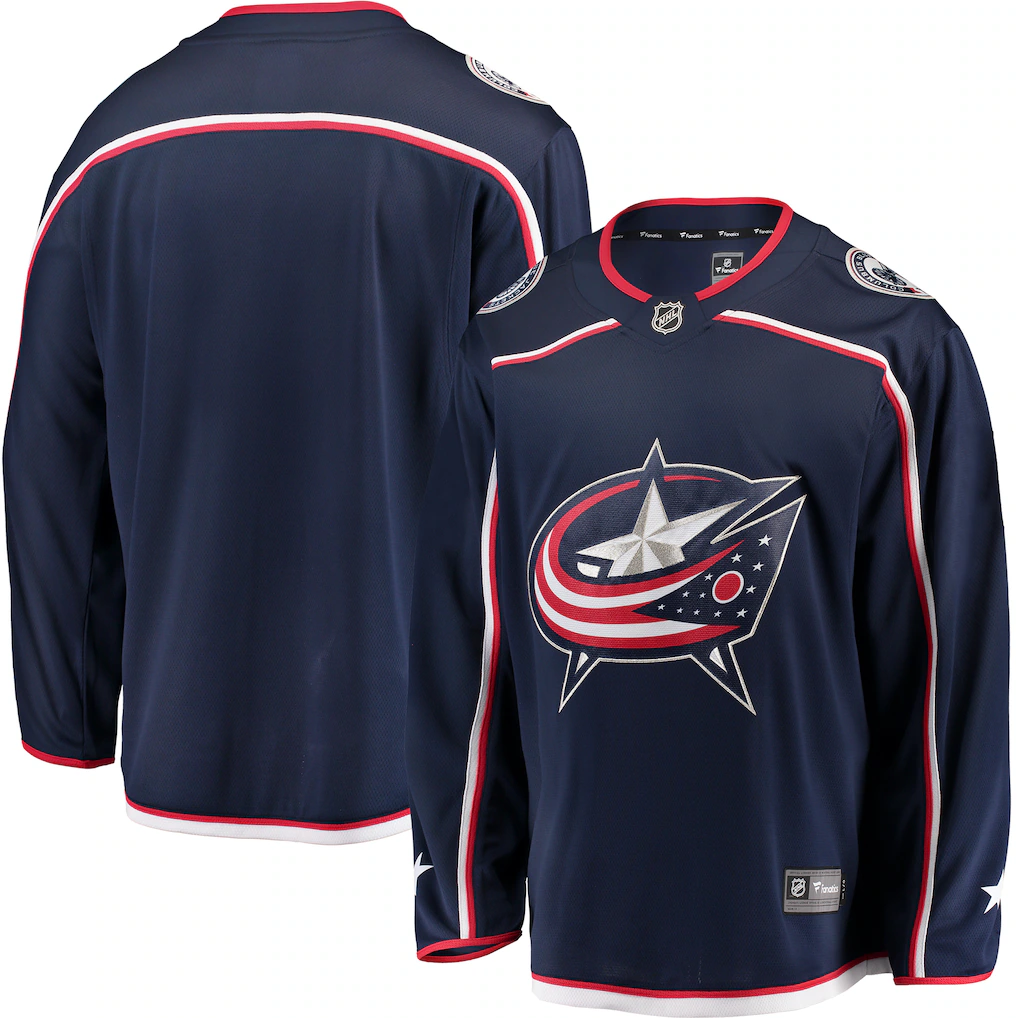 Men's Columbus Blue Jackets Fanatics Navy Blank Jersey
