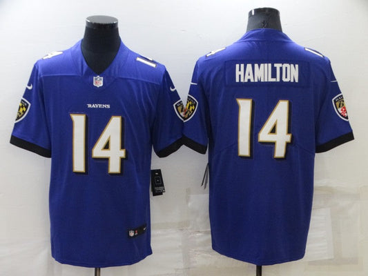 Adult  Baltimore Ravens Kyle Hamilton NO.14 Football Jerseys