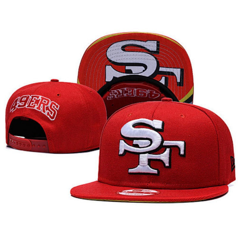 San Francisco 49 Retro Stitched Snapback Hat - Vintage SF Red Gold Adjustable Football Cap Collection