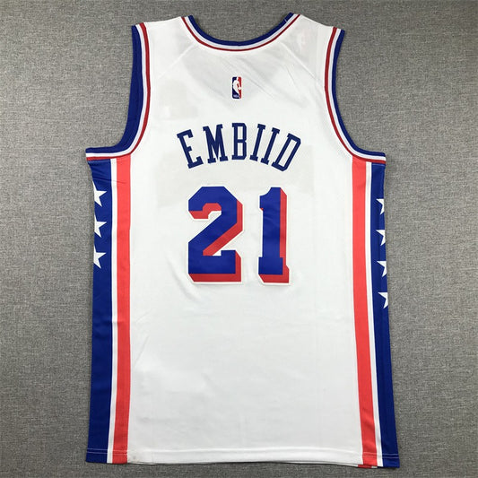 Philadelphia 76ers Joel Embiid #21 swingman basketball jerseys city version white