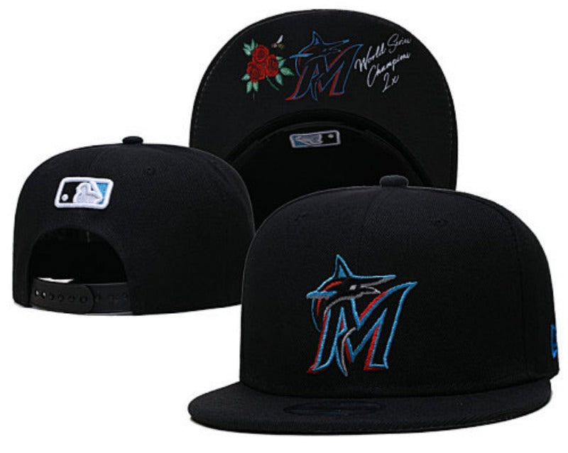 Miami Retro Teal & Black Baseball Cap | Vintage Game Day Snapback Hats