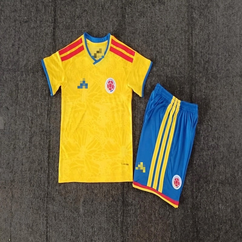 Kids Colombia 2026 world cup home soccer Jersey custom name and number