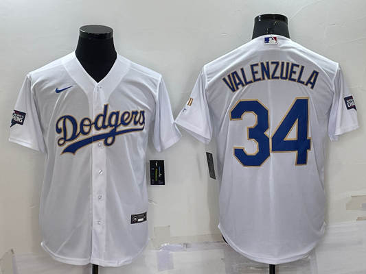 Men/Women/Youth Los Angeles Dodgers Fernando Valenzuela #34 baseball Jerseys