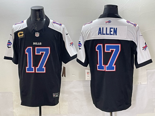 Men's #17 Josh Allen Bills 2025 Rivalry Series Stitched Jersey