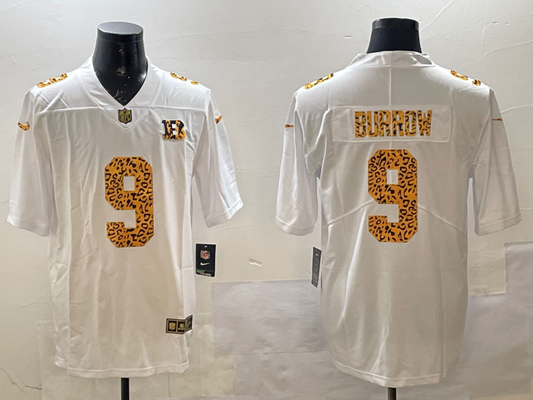 Cincinnati Bengals Joe Burrow NO.9 Salute To Service Football Jerseys