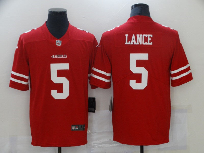 Adult San Francisco 49ers Trey Lance NO.5 Football Jerseys