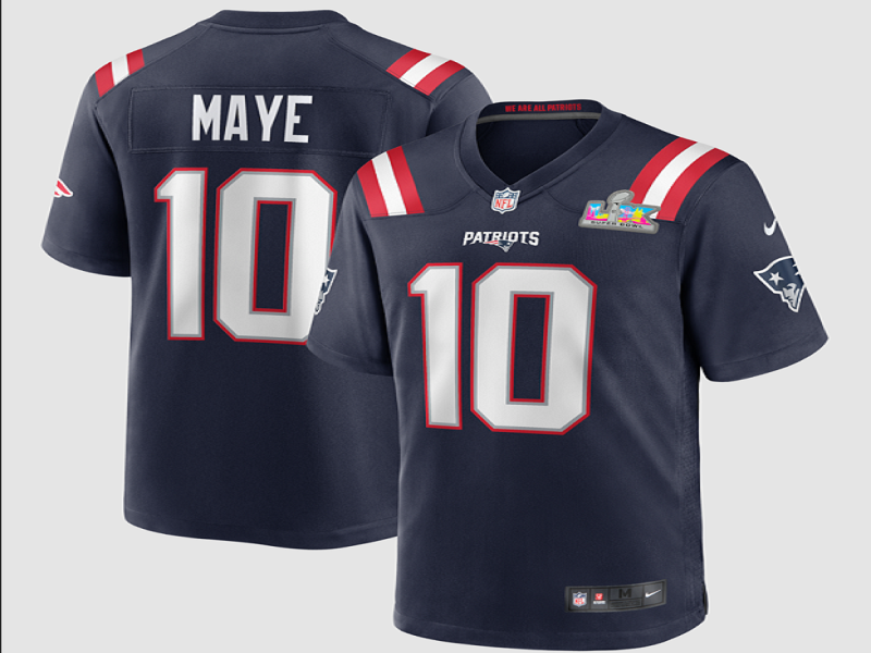 Super Bowl Adult New England Patriots Drake Maye NO.10 black Football Jerseys