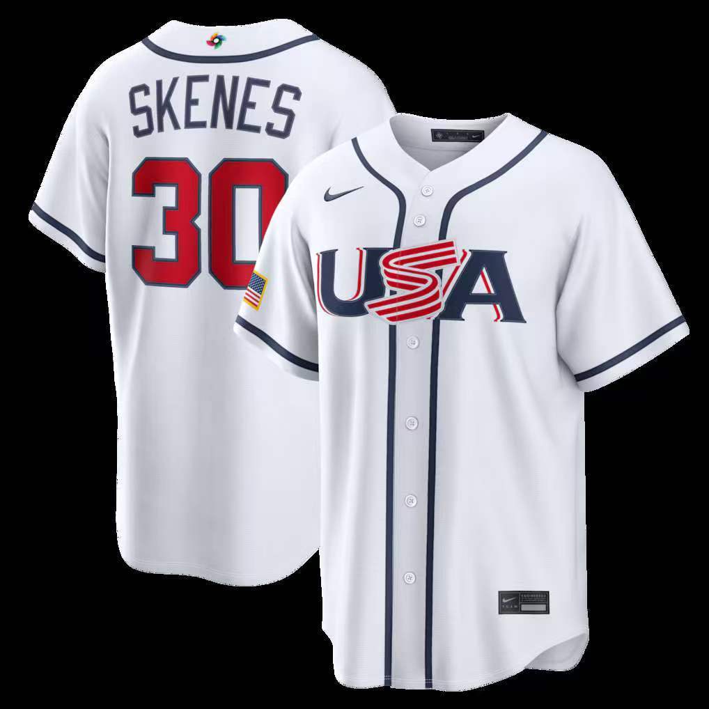 Paul Skenes #30 Team USA White 2026 USA 250 Stitched Jersey
